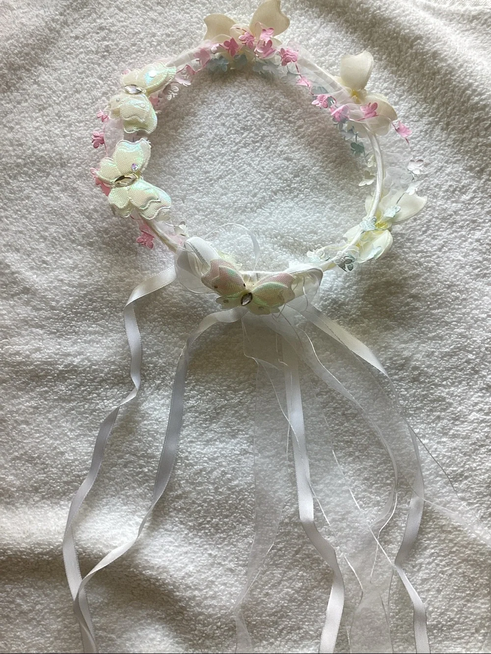 White, Pink, Purple & Blue Butterfly Crown - Lightweight - 2 included